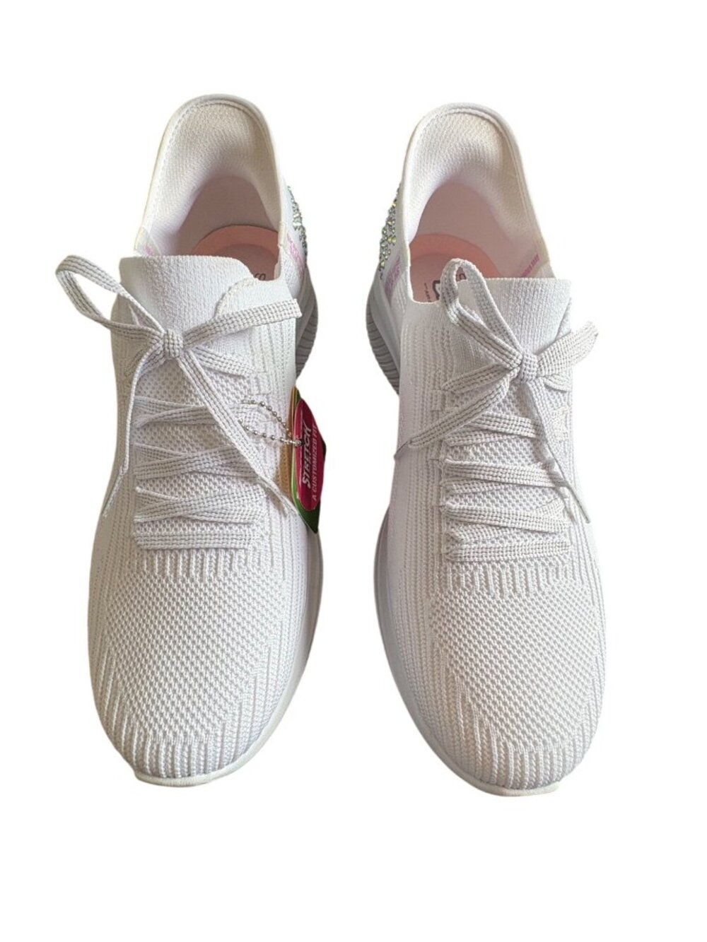 Skechers Hands Free Slip-Ins Ultra Flex 3.0 Shining Glitz White Sneakers Women11 - Picture 3 of 13